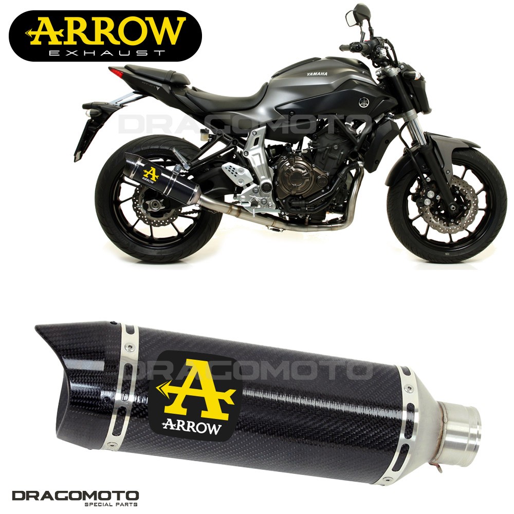 Ligne ARROW Carbone CC THUNDER pour moto YAMAHA MT07 millésime 2020