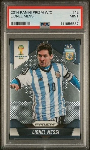 2014 PANINI PRIZM WORLD CUP #12 LIONEL MESSI Argentina PSA 9 MINT