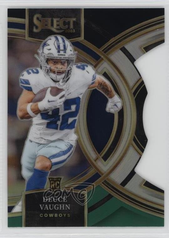 2023 Select Premier Level Black & Green Prizm Die-Cut Deuce Vaughn Rookie RC