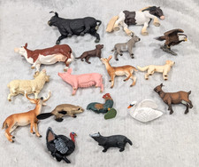 17 Schleich Wild and Farm Animals Horse Cows Eagle Swan Beaver Deer Turkey  