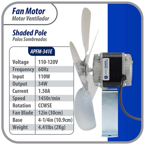 Appli Parts APFM-341E 34W Kondensator und Verdampfer Lüftermotor 115V 60Hz 1,5A, Inc - Bild 2 von 9