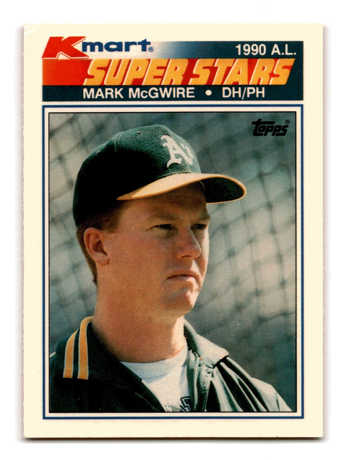 Mark McGwire 1990 Topps Kmart Super Stars #32 Oakland Athletics Corner Ding VG
