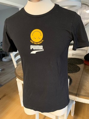 Puma Upside Down Smiley Face Puma Eyes Men's T Shirt Size Small