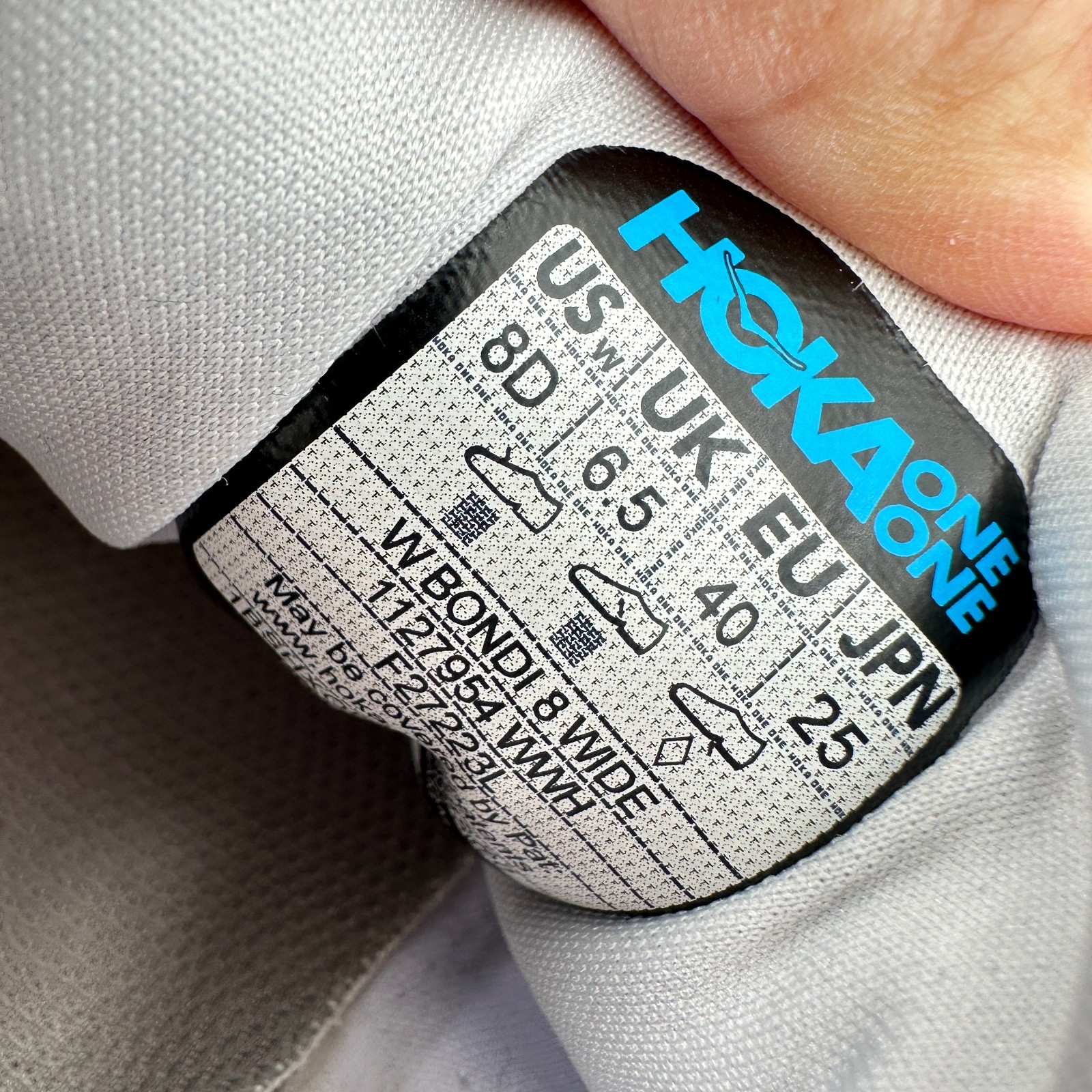 Hoka One One Bondi 8 Women Size 8.5D 1127952 WWH White Running Shoes thumbnail 10