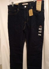 Levi's 314 Women's Shaping Straight Blue Jeans, Size 33, Dark Wash Denim Stretch