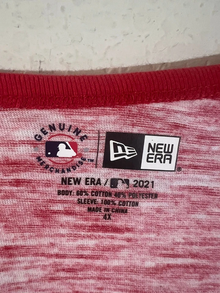New Era St Louis Cardinals 2021 Womens Red Raglan Tee 3/4 Sleeve Size 4X - Image 3 of 4