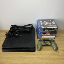 Sony Playstation 4 Slim PS4 1TB CUH-2115B  9 Games Controller Cables *Tested