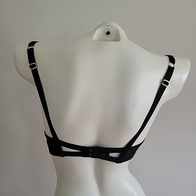 Dita Von Teese Tryst Balconette Bra 34D Black Sheer Lace D59359 Pinup Sexy