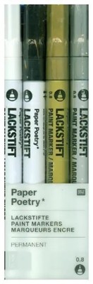 Lackmarker Set, Schwarz/Weiss/Go*d/Silber RICO-Design tap EAN 4051271390594