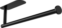 KüChenrollenhalter, Selbstklebend Kuchenroller Halter Wand, Schwarz Edelstahl Kü