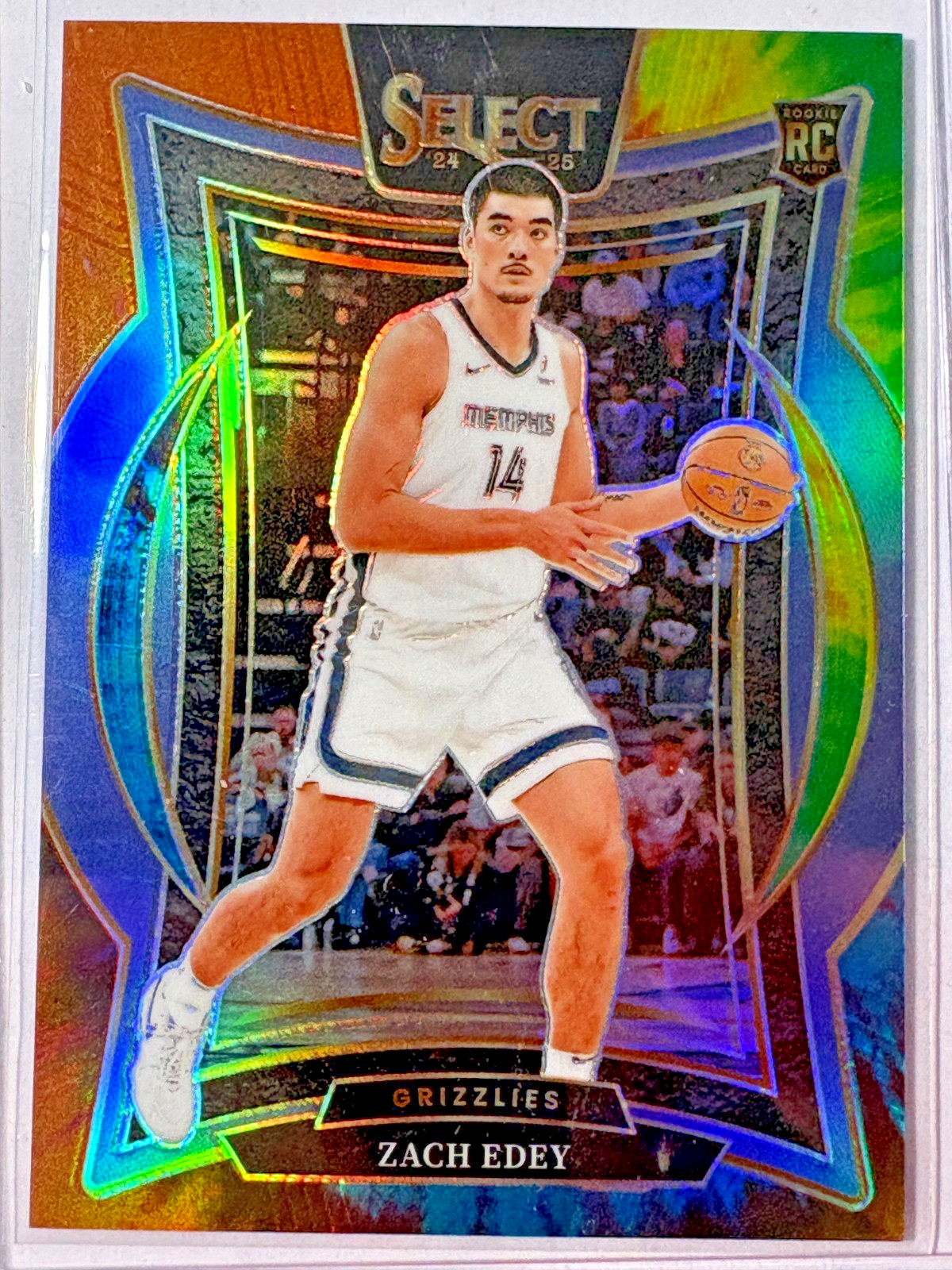 Zach Edey 2024-25 Panini Select Prizms Tie-Dye #98 Concourse (RC) 08/25