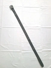 True Religion Los Angeles Studded Black Leather Mens Belt S 38 Removable Buckle