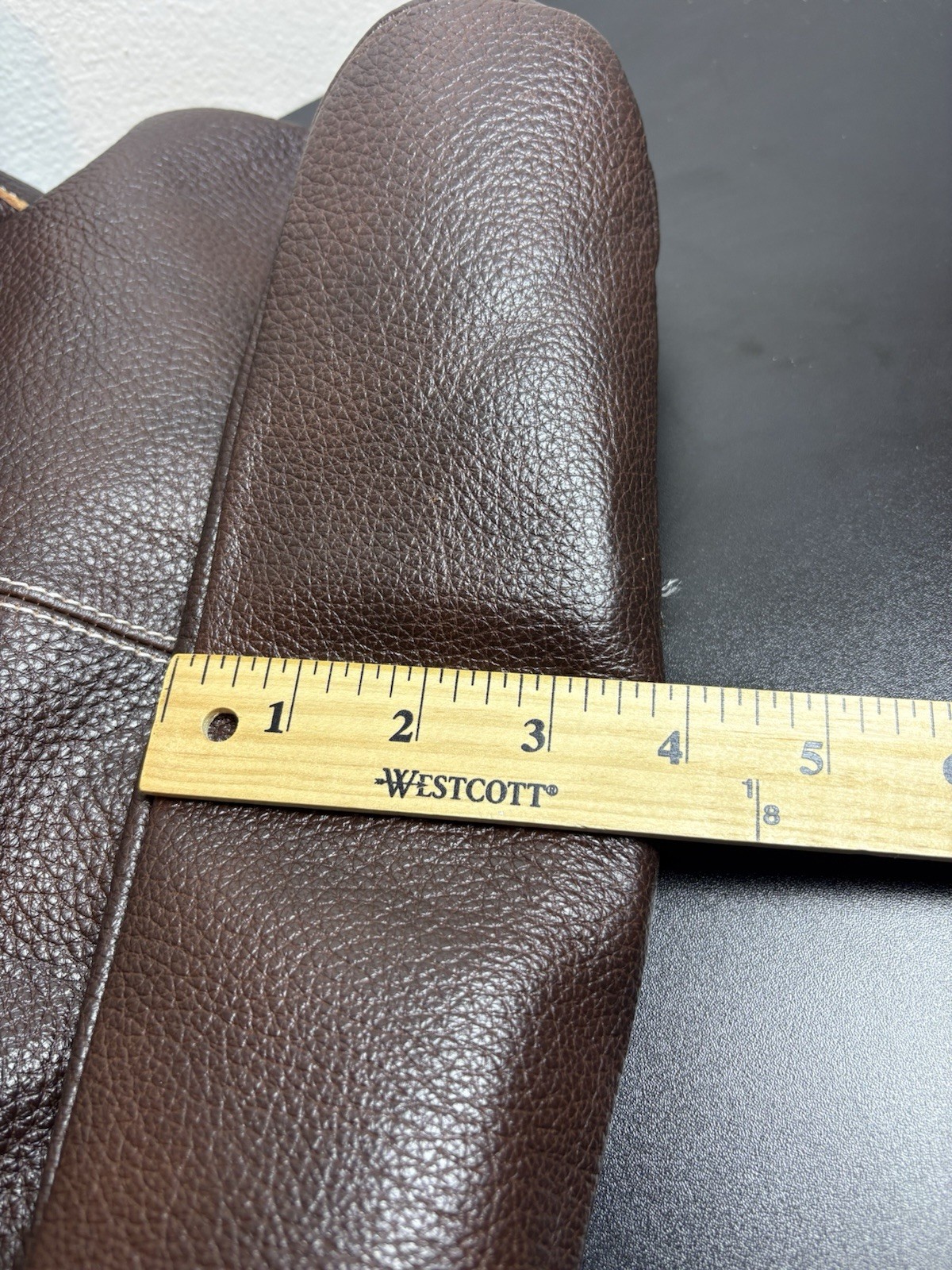 Ameri Leather Brown Shoulder Bag Genuine Leather … - image 10