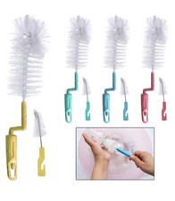 2 Pc Baby Bottle Brush Nipple Sponge Cleaner Pacifier Washing Scrubber Tool