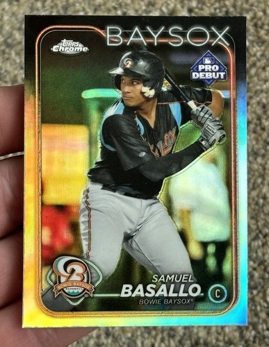 Samuel Basallo Chrome Refractor Parallel PDC-146 2024 Topps Pro Debut ...