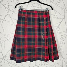 Bonda Nova Scotia VTG Red Plaid Tartan Wool Pleated Kilt Skirt  Women's 8