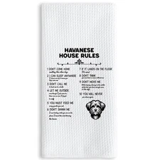 Funny Havanese House Rules Kitchen Towels 16X24In Havanese Gifts Dog Kitchen ...