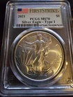 MS70 2021 American Silver Eagle Type 1 First Strike PCGS Flag Label *0565