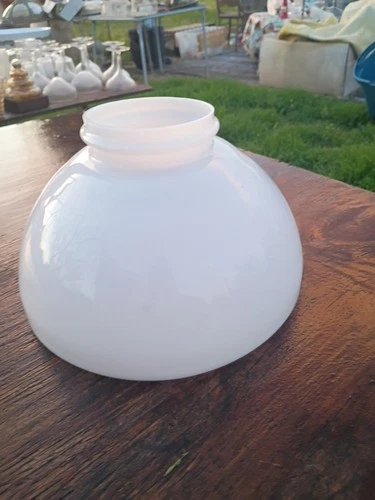VTG Industrial Large Milk White Glass Globe Lamp Shade~Pendant~School House~Huge