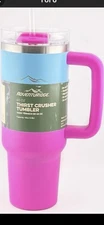 NEW Aldi Adventuridge 40oz Tumbler with Handle Ombre Cyan Pink Thirst Crusher