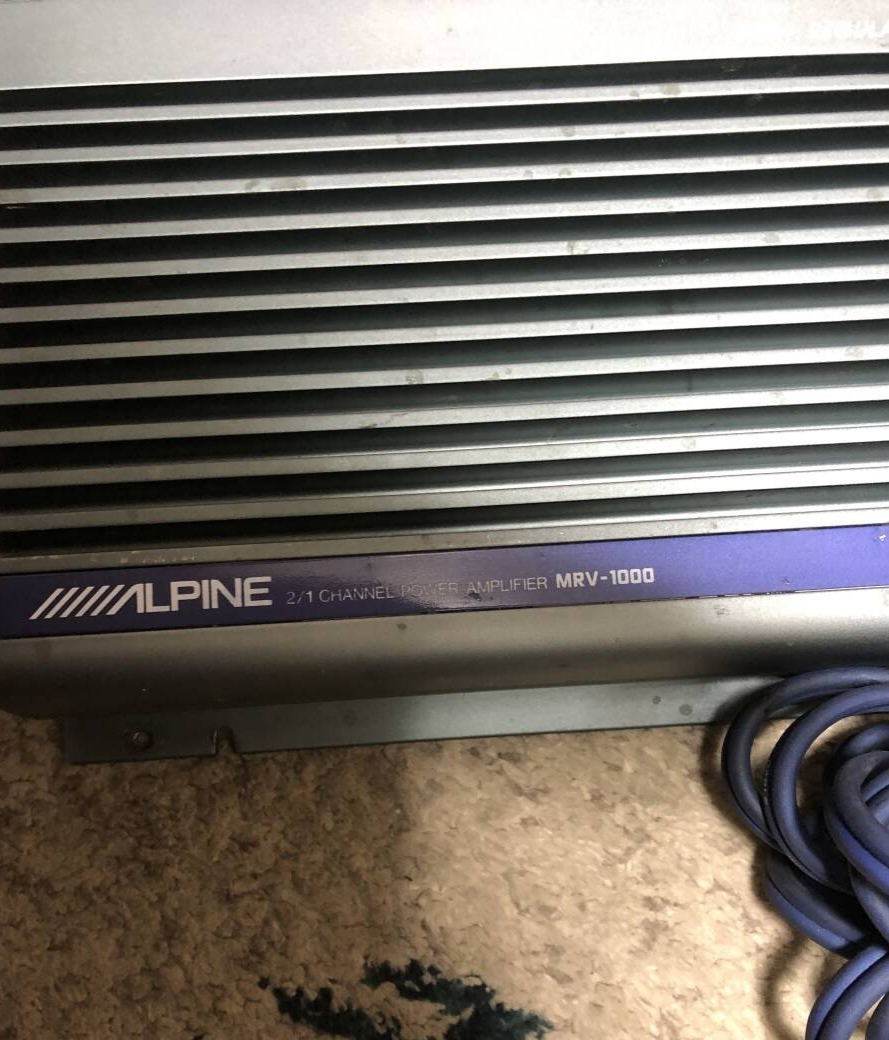 Buy Vintage Alpine V12 Mrv-1000 2/1 Channel Power Amplifier Amp