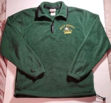 Walt Disney World 1971 Mickey Mouse Green Fleece Pullover Small 1/4 Zip