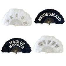Foldable Hand Fan Bridal Fan Bridesmaid Fan Wedding Party Supplies