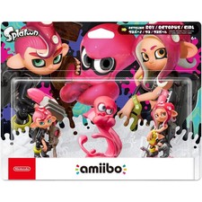 Splatoon 2 Amiibo 3-Pack - Octoling Boy Girl Octopus Nintendo Accessory