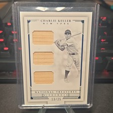 Panini National Treasures Legends Trios Charlie Keller Memorabilia /25 Yankees