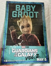 Vin Diesel Signed 12x18 Photo Baby Groot Guardians Of The Galaxy Vol. 2