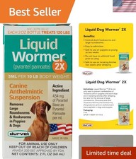 All-Stages Safe 2X Liquid Wormer - 2 Oz for Dogs and Cats, Complete Pet Care