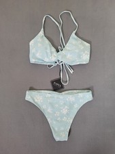 ZAFUL Womens Two Piece Triangle Bikini Set Floral Print Swimsuit Medium