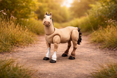 Articulated Horse Figurine   Poseable 3D Printed Desk Decor   Customization Avai