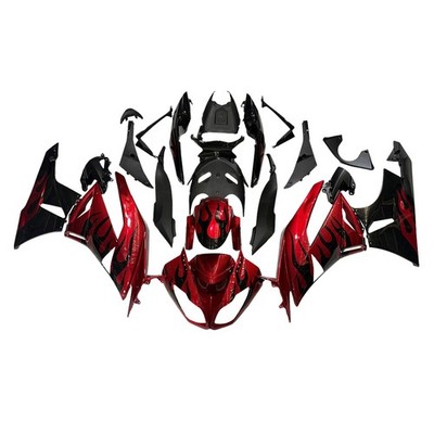 Bodywork Fairings For Kawasaki Ninja ZX6R 2009-11 2012 ABS Fairing Kit Red Flame