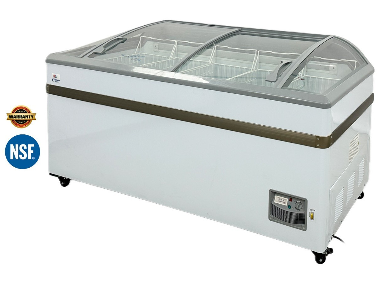 NEW 65" Showcase Chest Freezer Display Market Grocery Island Merchandiser NSF
