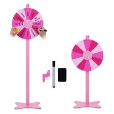 18 Inch Height Adjustable Prize Wheel with Smooth Spin, 2-in-1 Tabletop  Floor