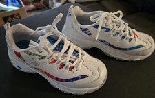 Skechers Women's D'Lites Summer Fiesta Sneaker Wide Width