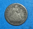 1854 Arrows Seated Liberty Half Dime Circ (HD722)