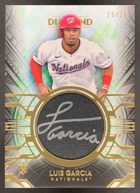 Luis Garcia 2021 Topps Diamond Icons Silver Ink Auto RC Nationals 25/25