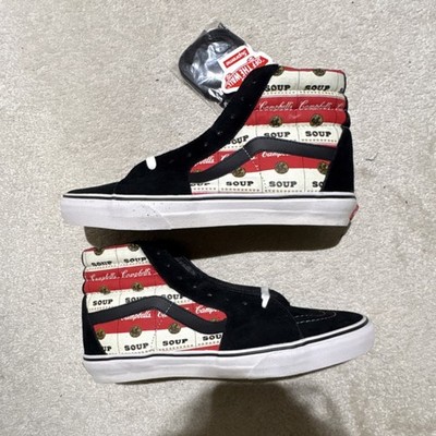 VANS x Supreme Sk8-Hi Campbell s Soup Men s Sneakers ANDY WARHOL