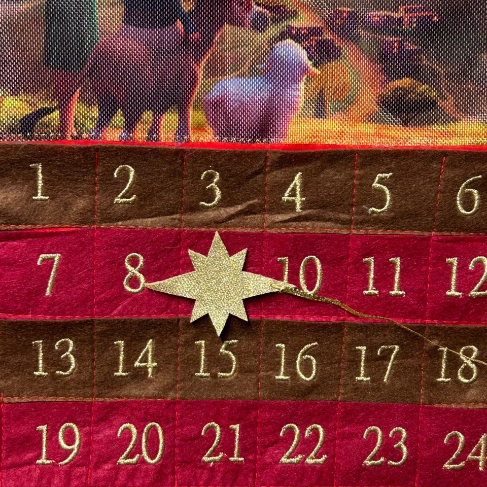 Advent Calendar Fabric Wall Hanging The Story of the First Christmas Nativity - Image 3 of 4