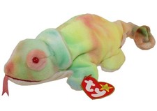 Ty Beanie Babies Rainbow the Chameleon with Rainbow tags - New with Tags