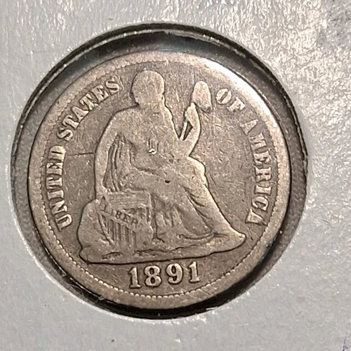1891 Seated Liberty Silver Dime