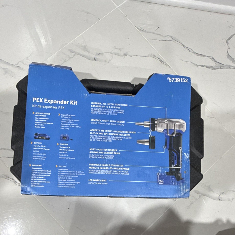 Kobalt 24V Max PEX Expander Kit Tool Only Auto-Rotating Head 5739152 | eBay