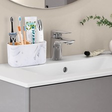 Toothbrush Holders for Bathrooms, 5 Slots Bamboo Toothbrush Holder Kids Electric