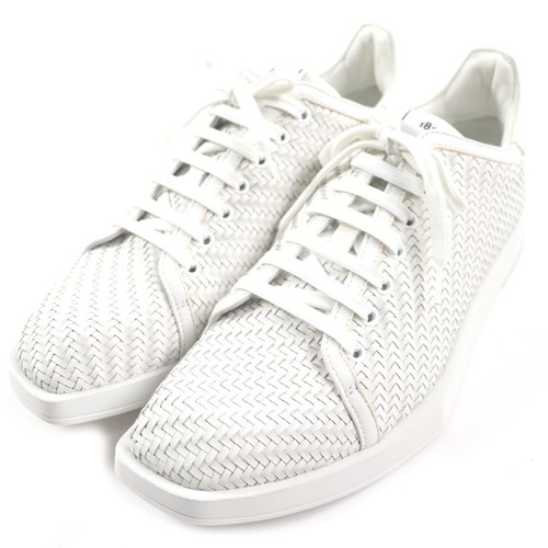 BERLUTI Sneakers Shoes Stella Blade Size 43 US10 White Logo Leather Men's