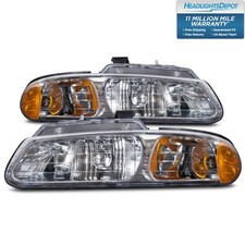 Headlight Set Fits 1996-2000 Chrysler Town Country Dodge Ch2502109 Ch2503109
