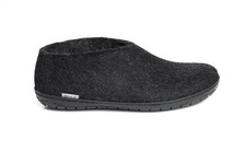 Glerups Unisex Felt Shoes With Rubber Sole AR-02-02 Charcoal-Black
