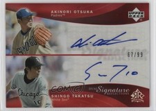 2005 Reflections Dual Signature Red 67/99 Akinori Otsuka Shingo Takatsu Auto n1u