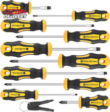 Amartisan 10-Piece Magnetic Screwdrivers Set, 5 Phillips and 5 Slotted Tips Prof